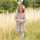 Anna Pavlova Dress Secret Garden Linen with Sweet William Hand Smocking