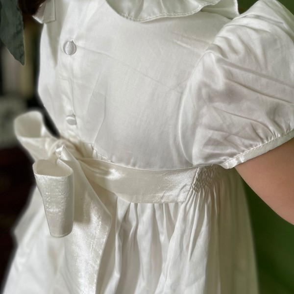 Diana Special Occasion Dress with Madonna Lily Hand Smocking