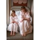 Nightingale Women's Dress Powder Puff Plumetti with Marshmallow Hand Smocking